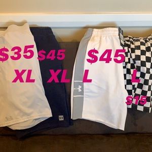 3 under amour shorts 1 free checkered shorts